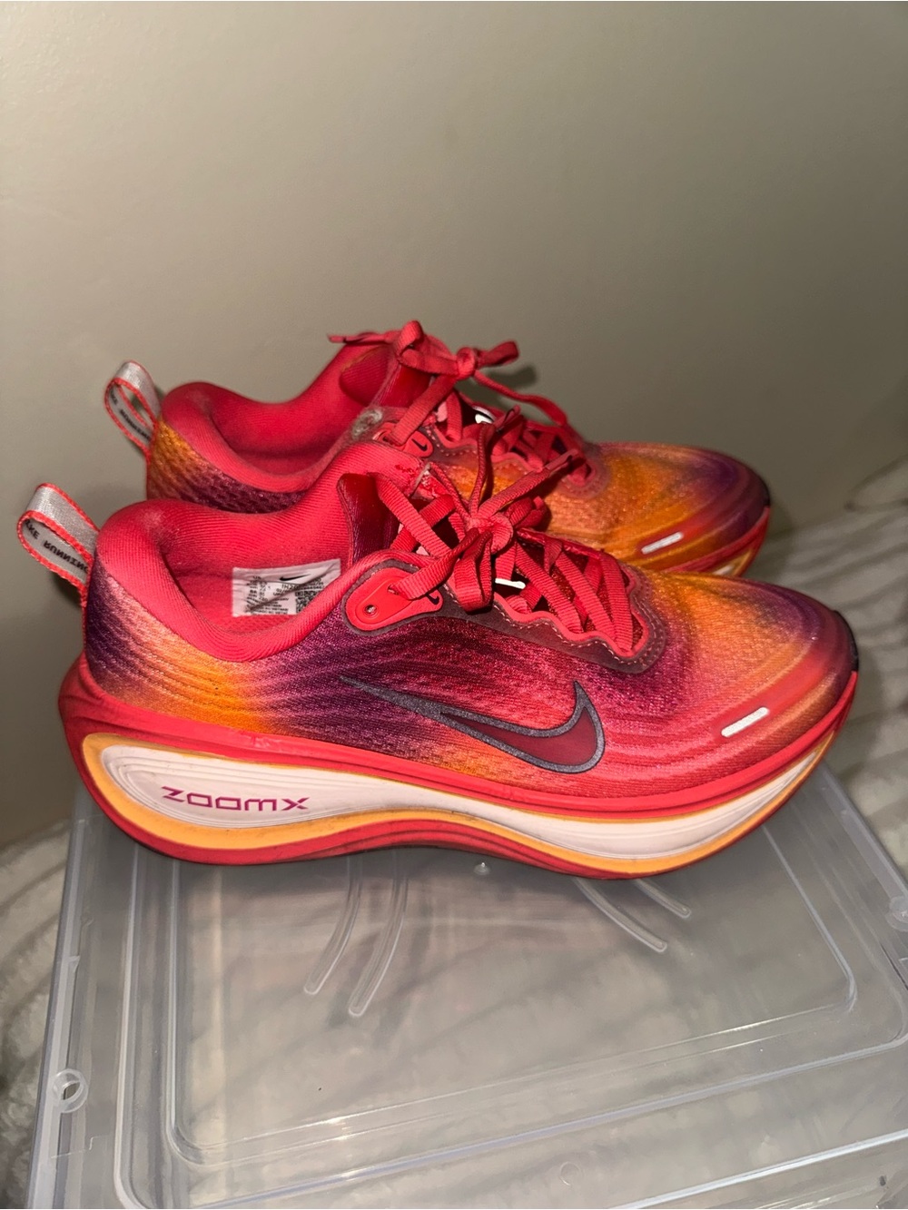 Nike Women's Gradient Red Orange ZoomX Running Shoes